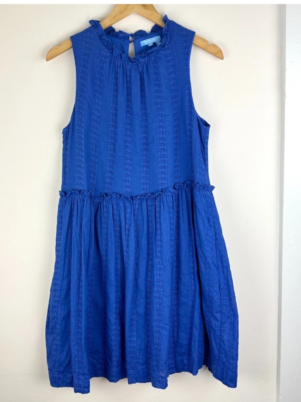 Sold item !!!Draper James RSVP Women's L Bright Blue Textured